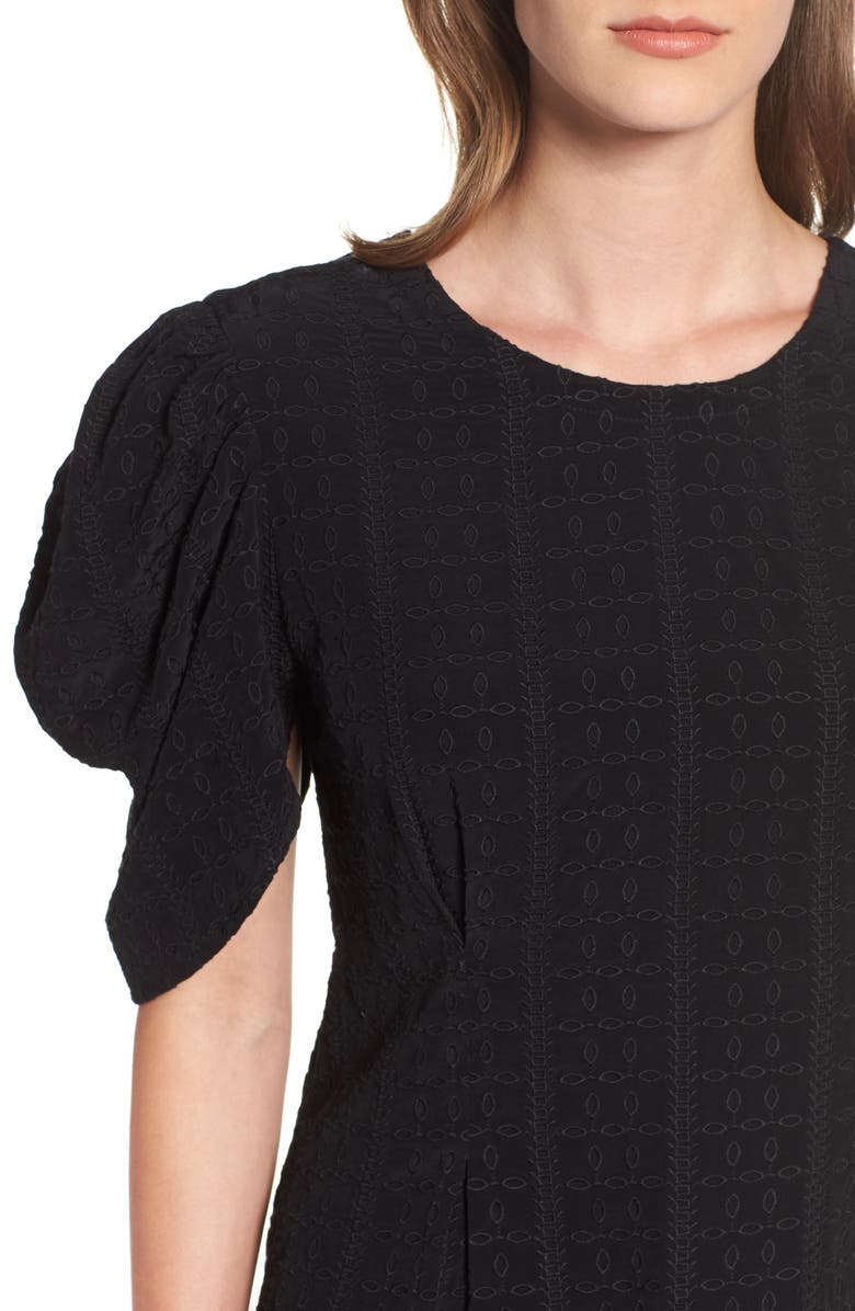 Hinge Embroidered Puff Sleeve Top, Alternate, color, 