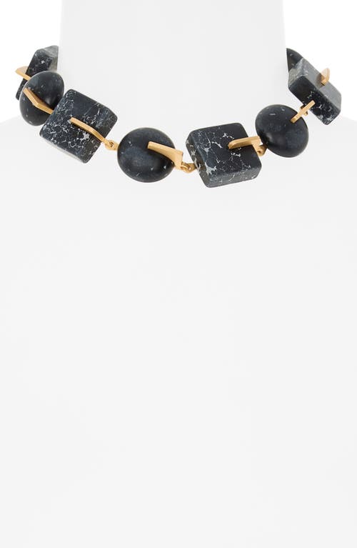 Cult Gaia Laguna Stone Choker Necklace In Brown