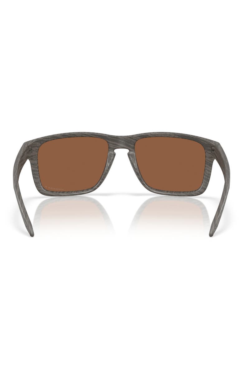 61mm Prizm™ Polarized Rectangular Sunglasses, Alternate, color, LIGHT WOOD