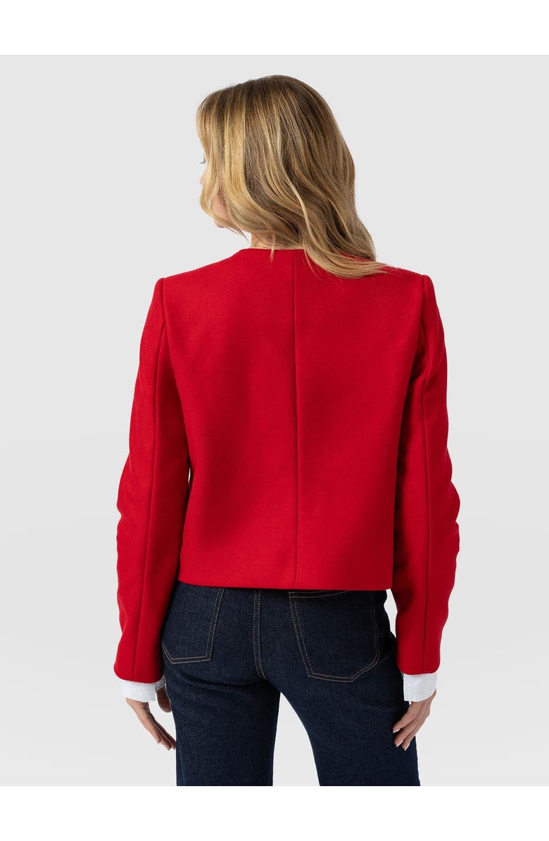 Saint + Sofia Colette Jacket, Alternate, color, Red