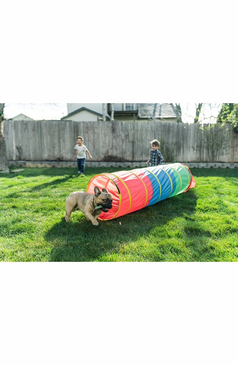 Pacific Play Tents Find Me 6-Foot Multicolor Play Tunnel, Alternate, color, Red Blue Green Yellow