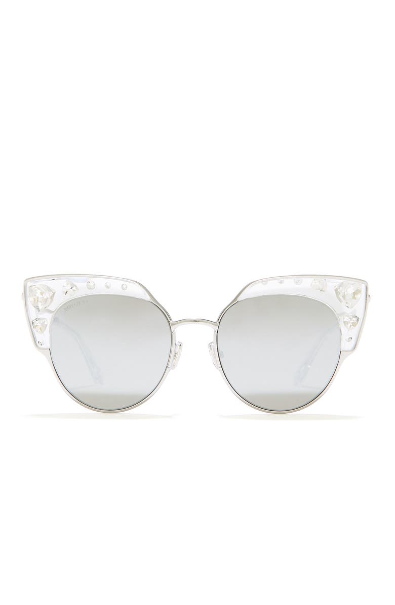 Jimmy Choo Audrey 54mm Embellished Cat Eye Sunglasses, Alternate, color,