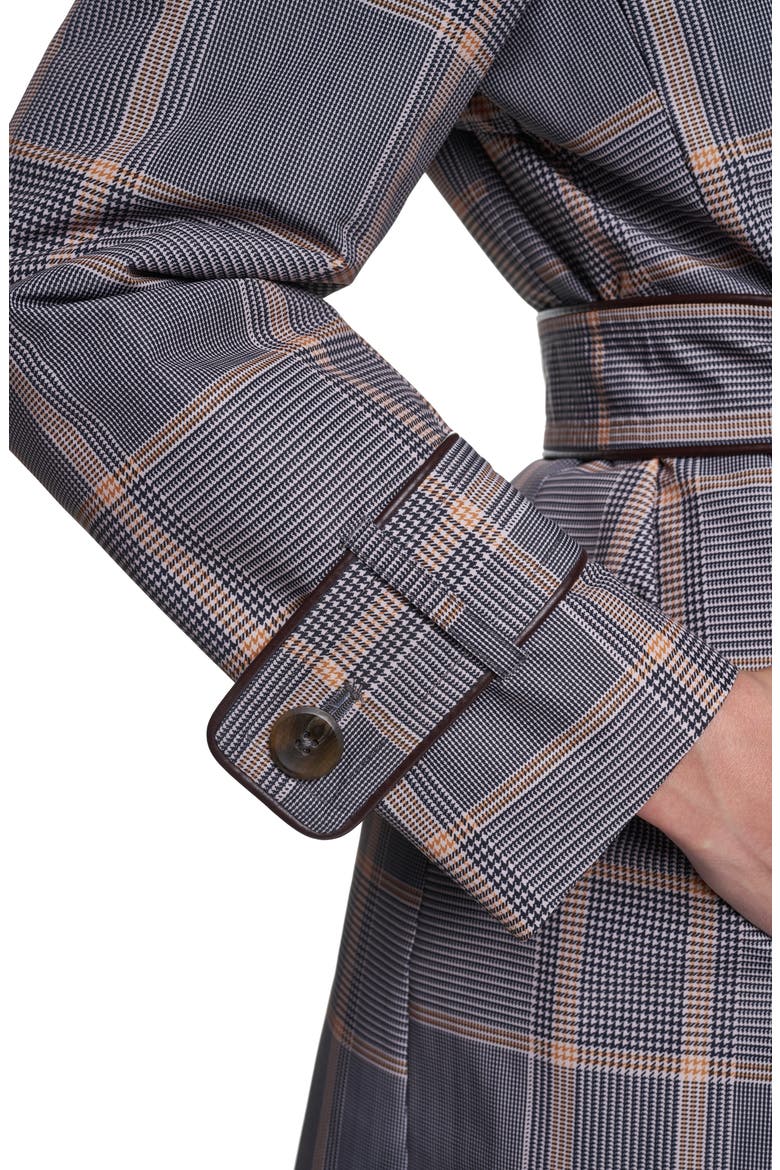 Plaid Double Breasted Trench Coat, Alternate, color, MULTI