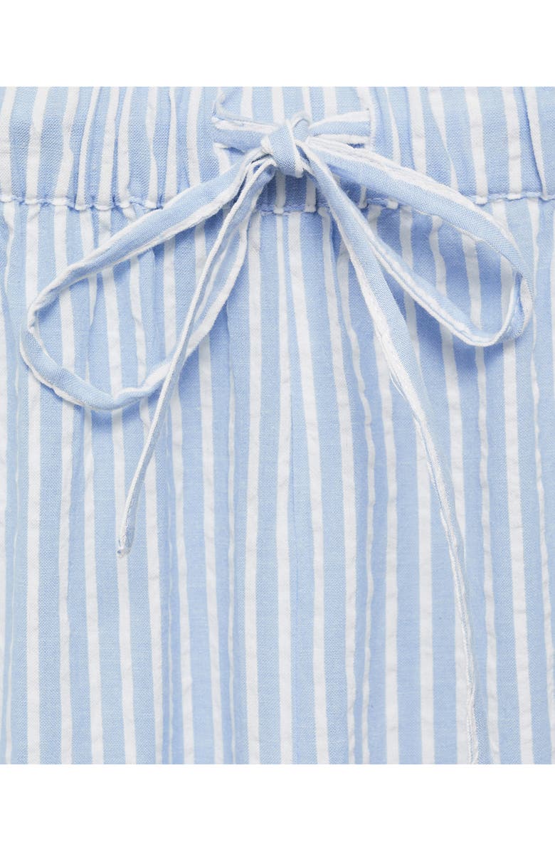 MANGO Stripe Embroidered Cotton Pants, Alternate, color, 