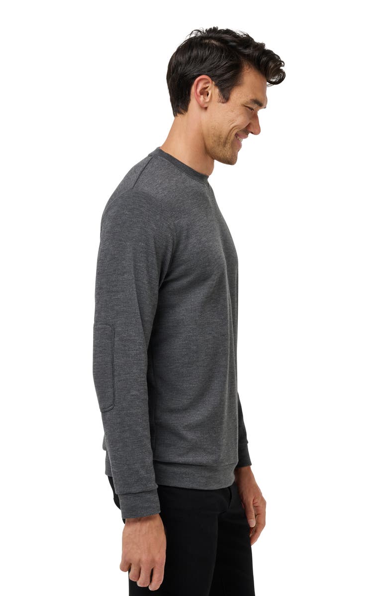 TravisMathew Cloud Long Sleeve T-Shirt, Alternate, color, Heather Black