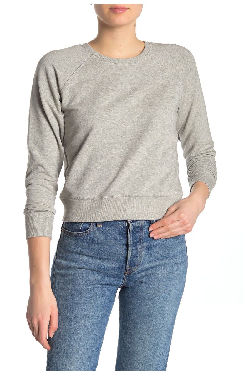 Madewell Crew Neck Raglan Sleeve Sweatshirt, Main, color, 