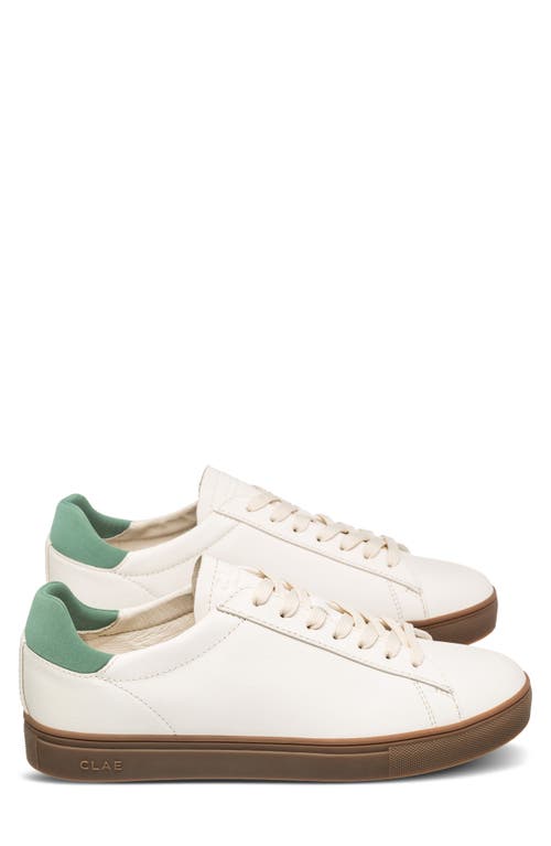 Clae Bradley Low Top Sneaker In Offwhite Basil Dark Gum