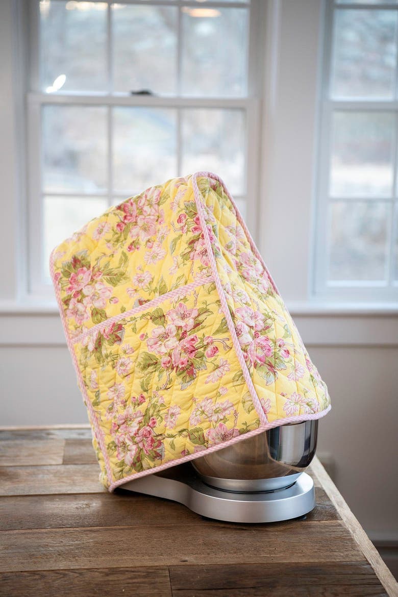 Apple Blossom Stand Mixer Cover, Alternate, color, Yellow