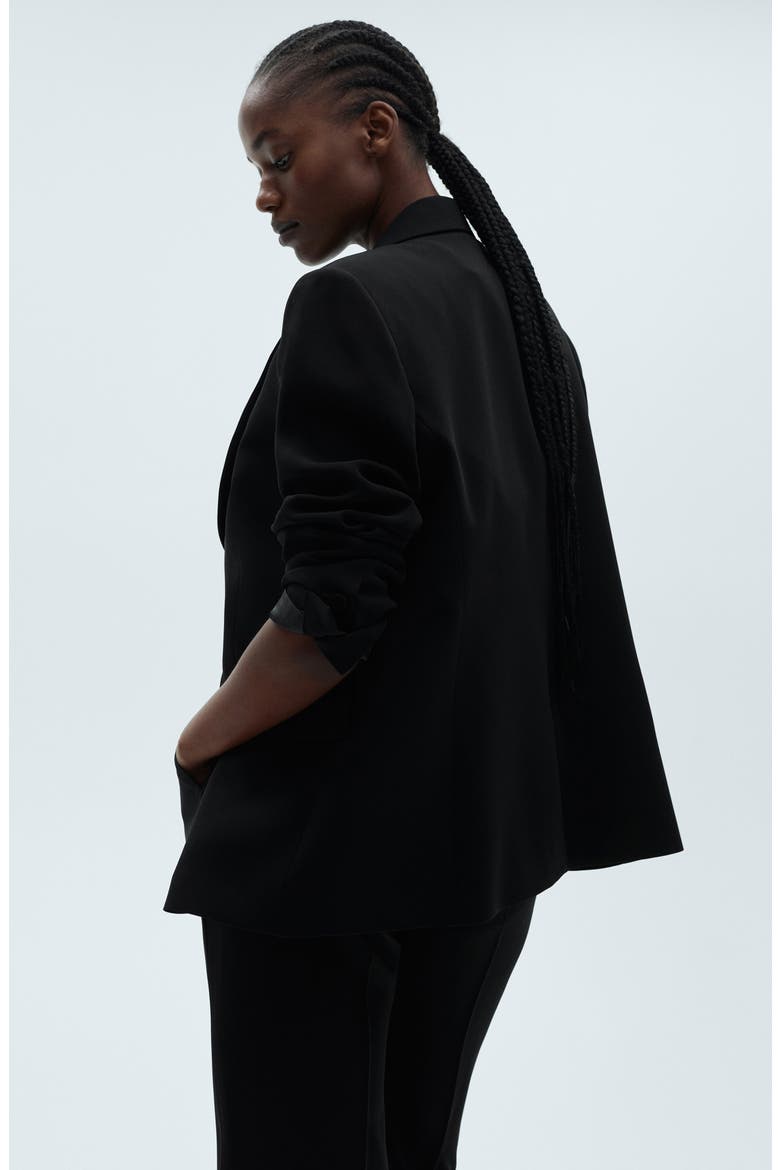 Structured Suit Jacket, Alternate, color, BLACK