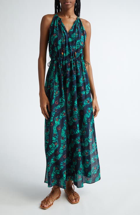 Cora Tie Neck Cover-Up Dress