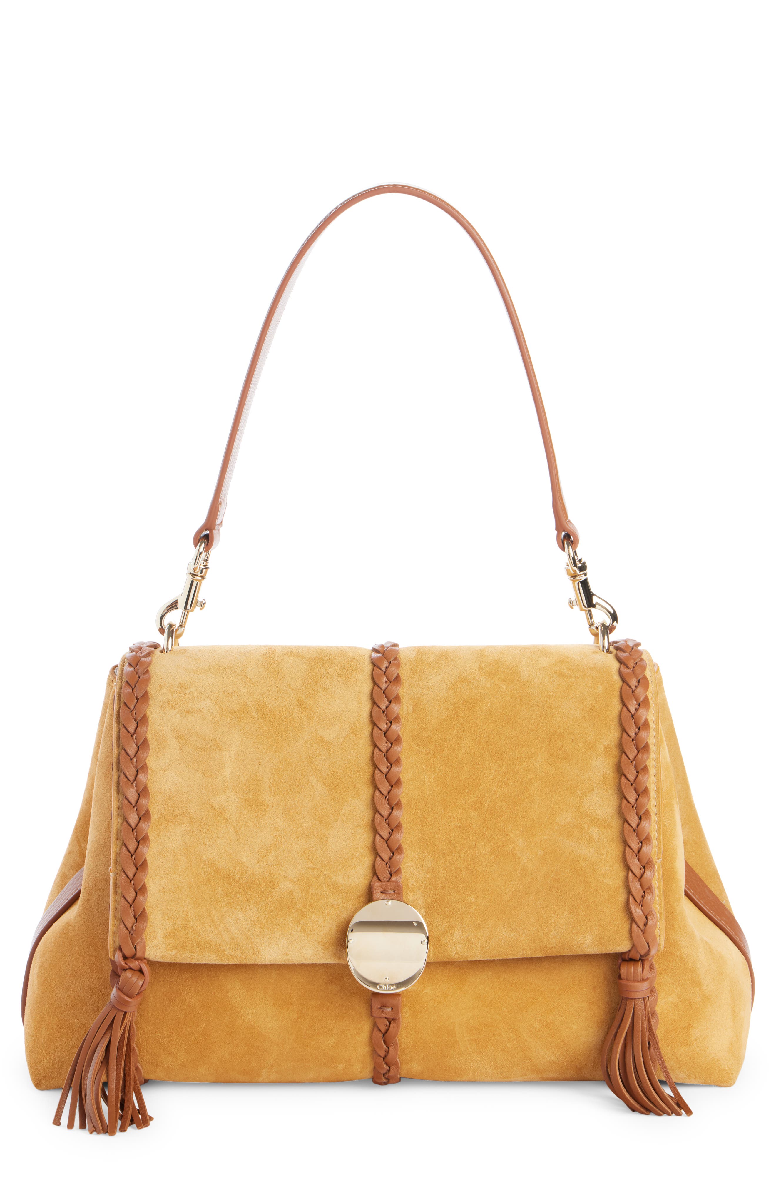 Chloé Medium Penelope Suede Bag, Main, color, 