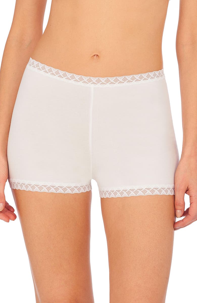 Natori Bliss Cotton Light Weight Sleep Short, Main, color, White