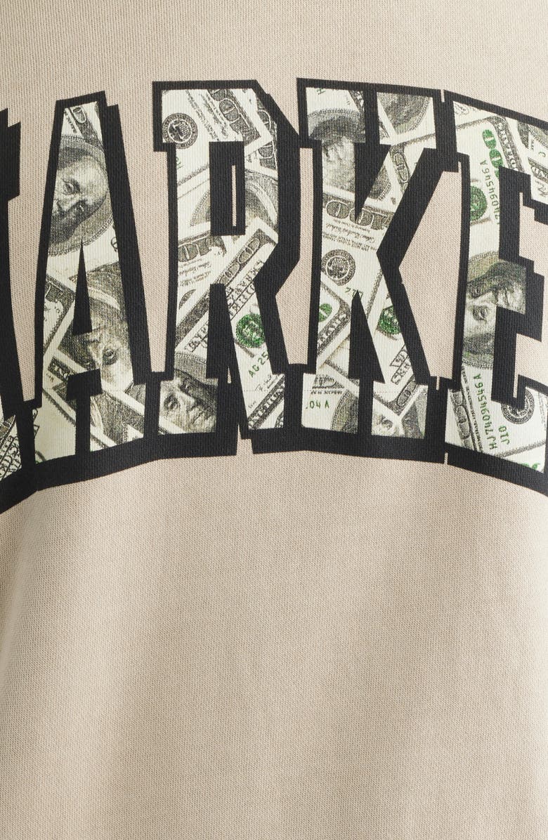 MARKET Money Arc Oversize Fleece Hoodie, Alternate, color, Natural