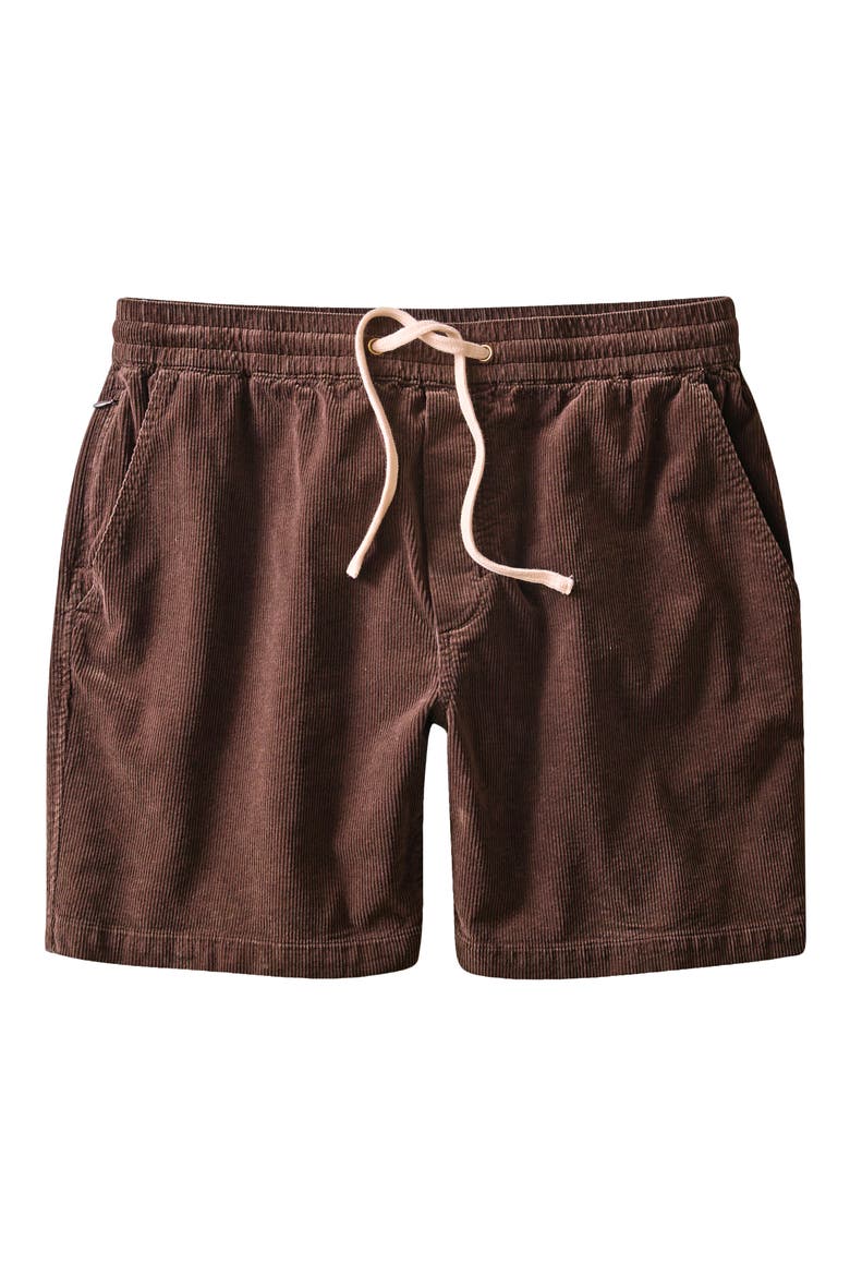 Saturday Corduroy Shorts, Alternate, color, DARK BROWN