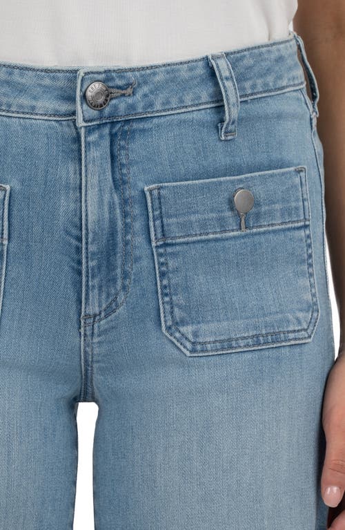 Kut From The Kloth Meg Patch Pocket Mid Rise Ankle Wide Leg Jeans