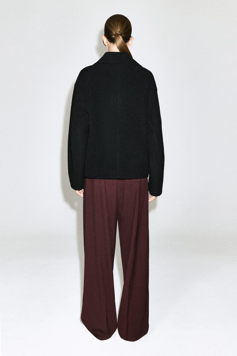 Oversized Double-Faced Wool Jacket, Alternate, color, BLACK
