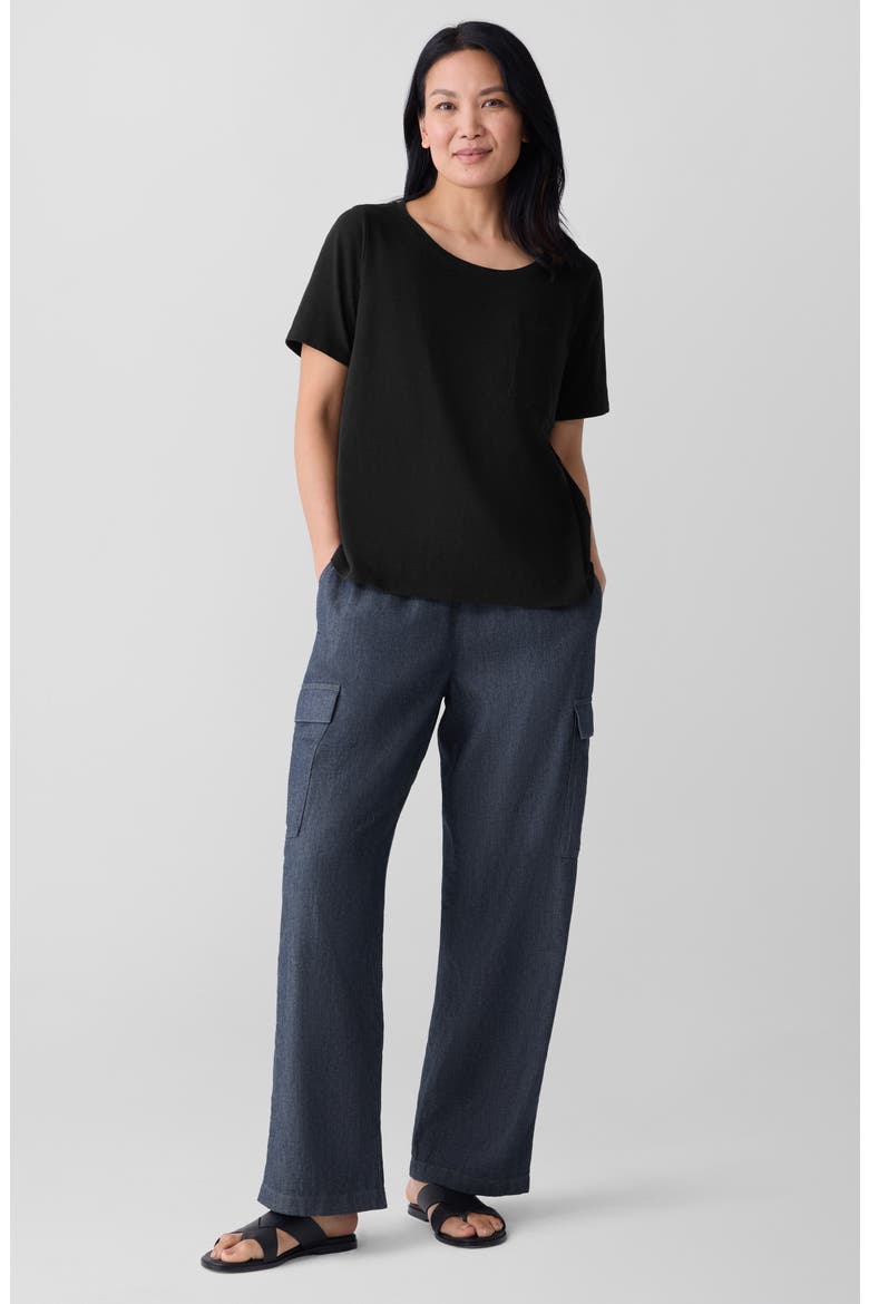 Crewneck Pocket Organic Cotton T-Shirt, Alternate, color, BLACK