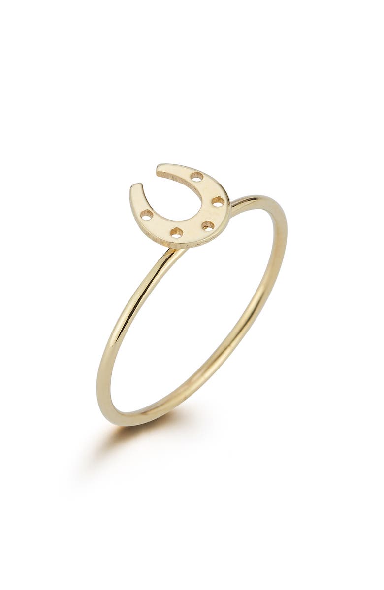 Ember Fine Jewelry Horseshoe Ring, Alternate, color, Gold