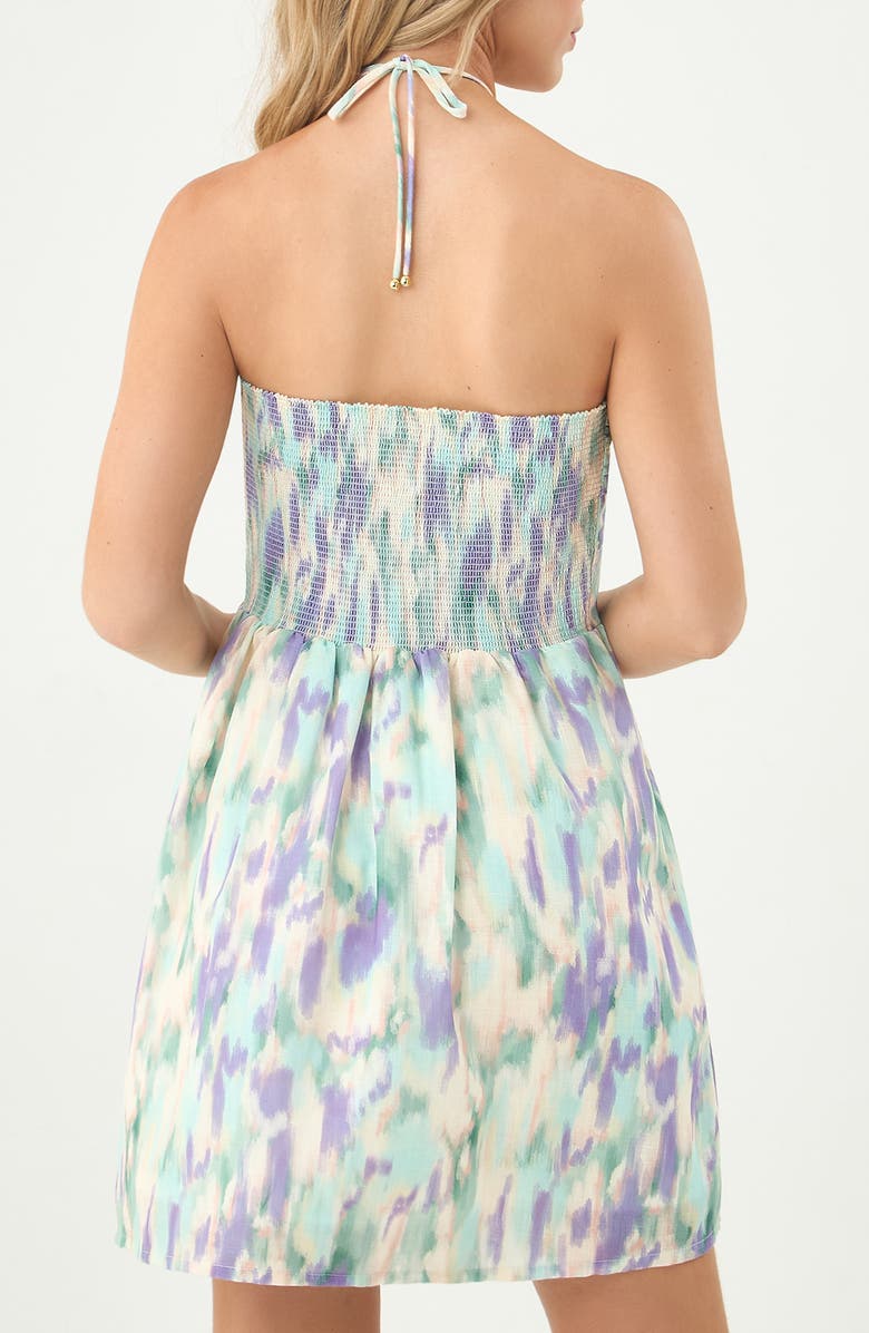 BOAMAR Winsor Halter Cover-Up Minidress, Alternate, color, Turquoise Multi