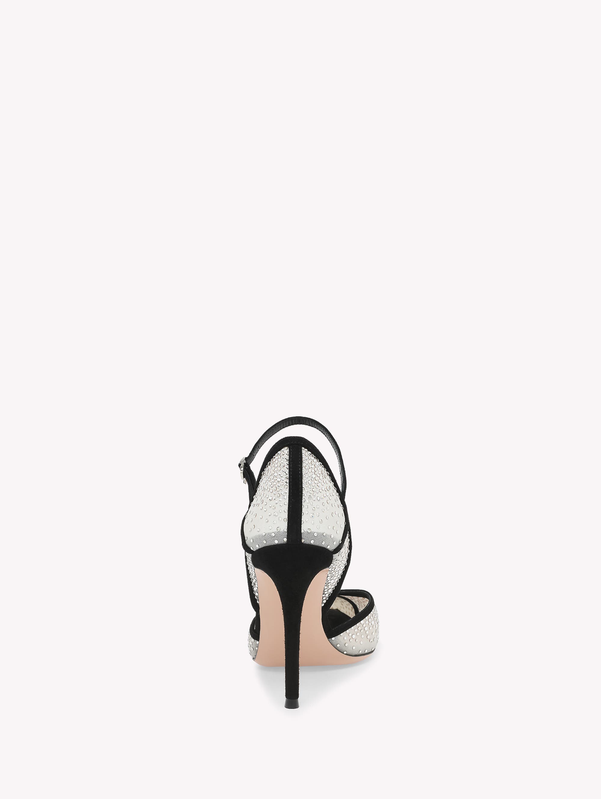 Gianvito Rossi Confetti D'Orsay Pump, Alternate, color, Black Suede And Fabric