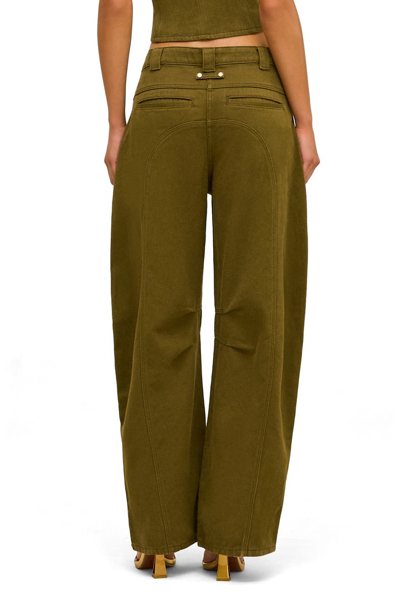 Sigrid Twill Barrel Leg Pants, Alternate, color, ROSEMARY