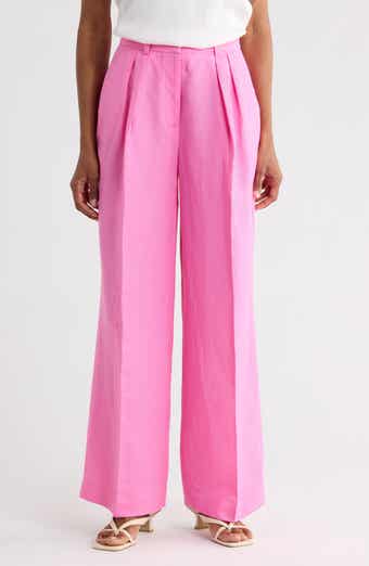 Kenneth Cole Linen Blend Wide Leg Pants