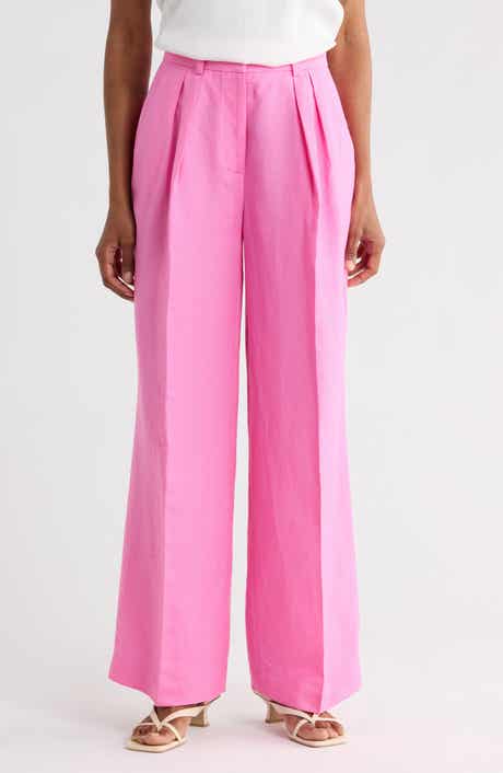 Kenneth Cole Linen Blend Wide Leg Pants