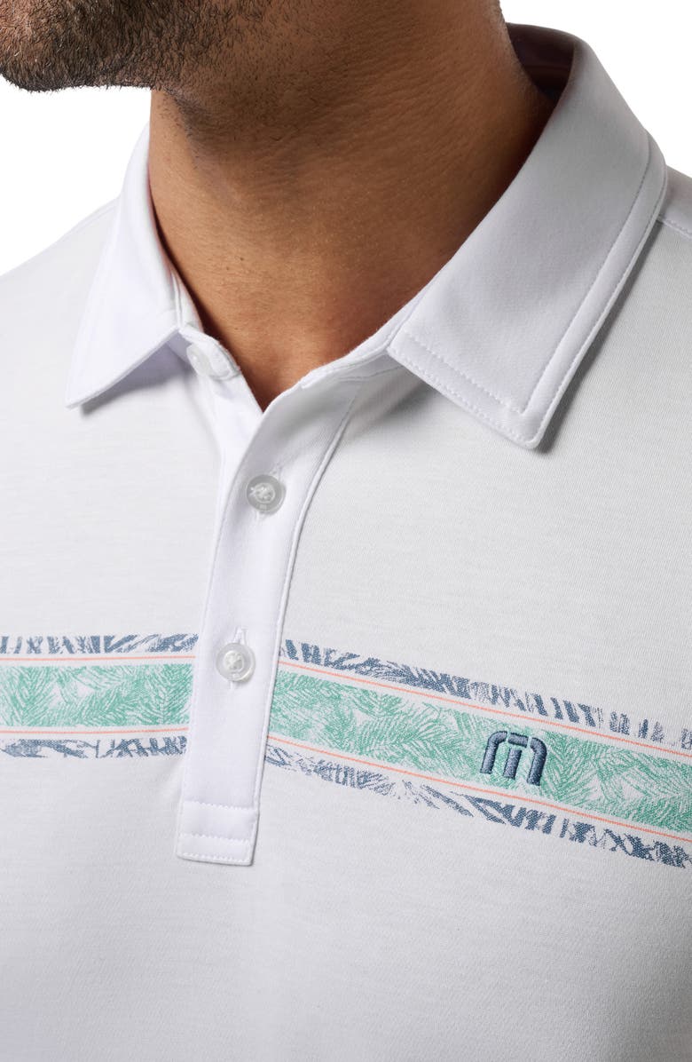 TravisMathew All Day Drift Chest Stripe Polo, Alternate, color, White