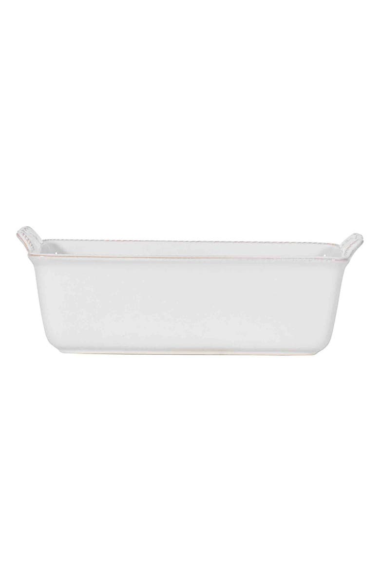 Juliska Berry & Thread Ceramic Loaf Pan, Alternate, color, Whitewash