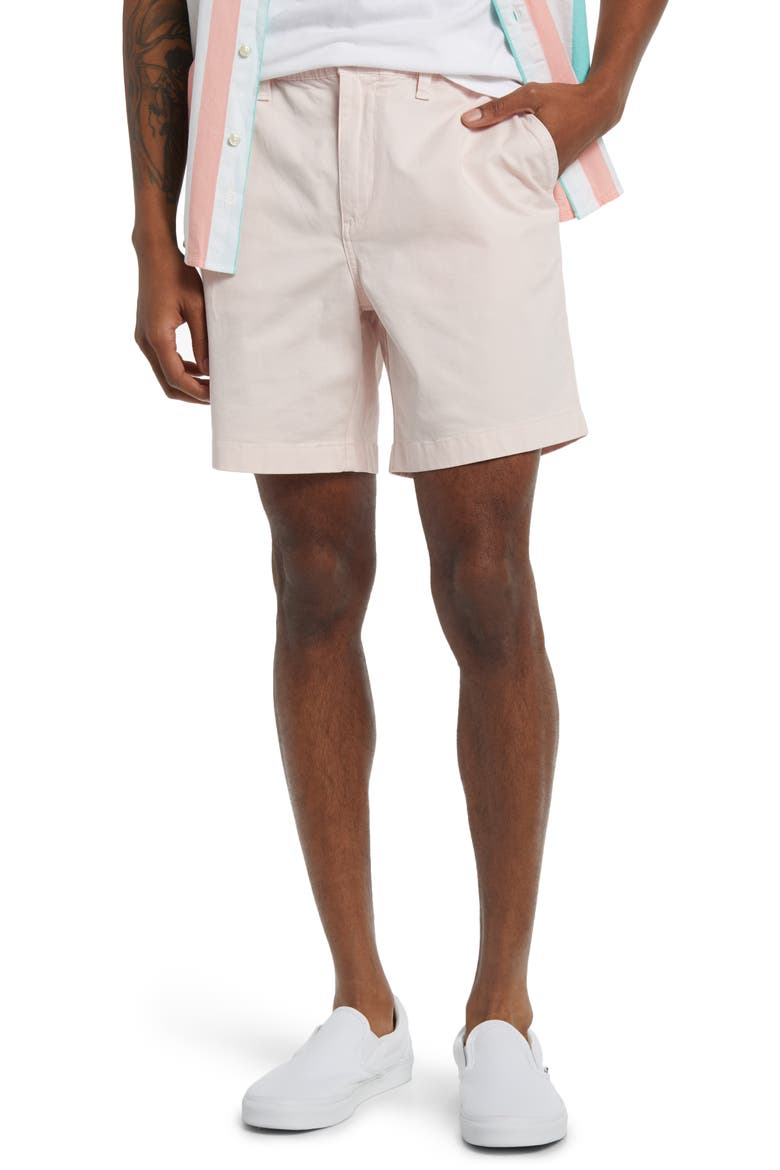 Original Stretch Twill 7-Inch Shorts, Main, color, THE GRITTY IN PINKS
