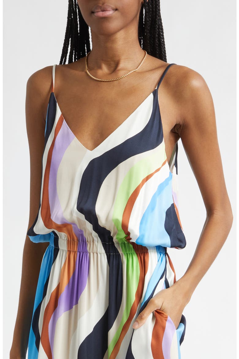 Clarissa Wave Print Maxi Dress, Alternate, color, MULTI WAVE