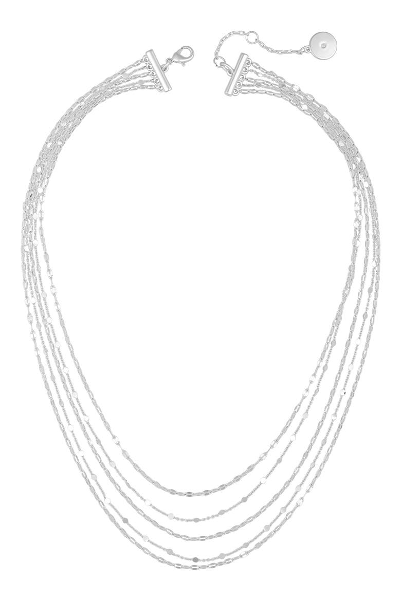 Multi-Strand Necklace, Main, color, SILVER TONE