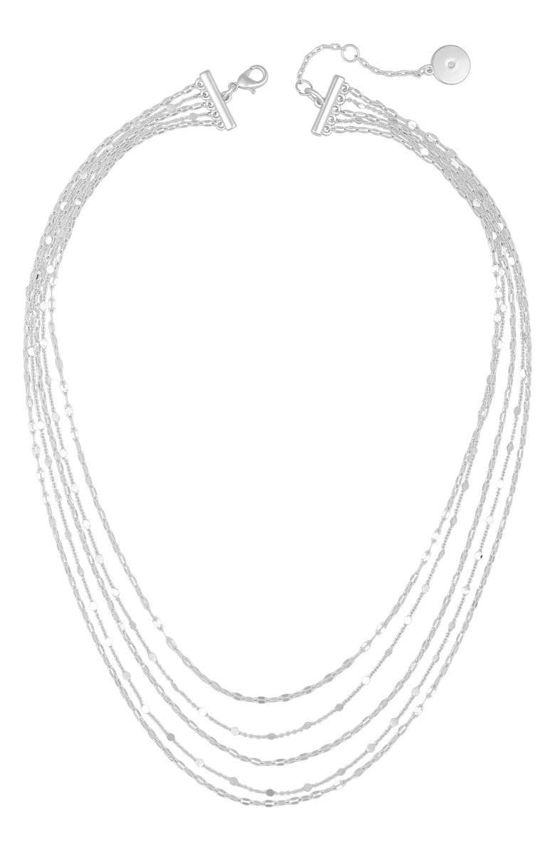 Vince Camuto Multi-Strand Necklace, Alternate, color, Silver Tone