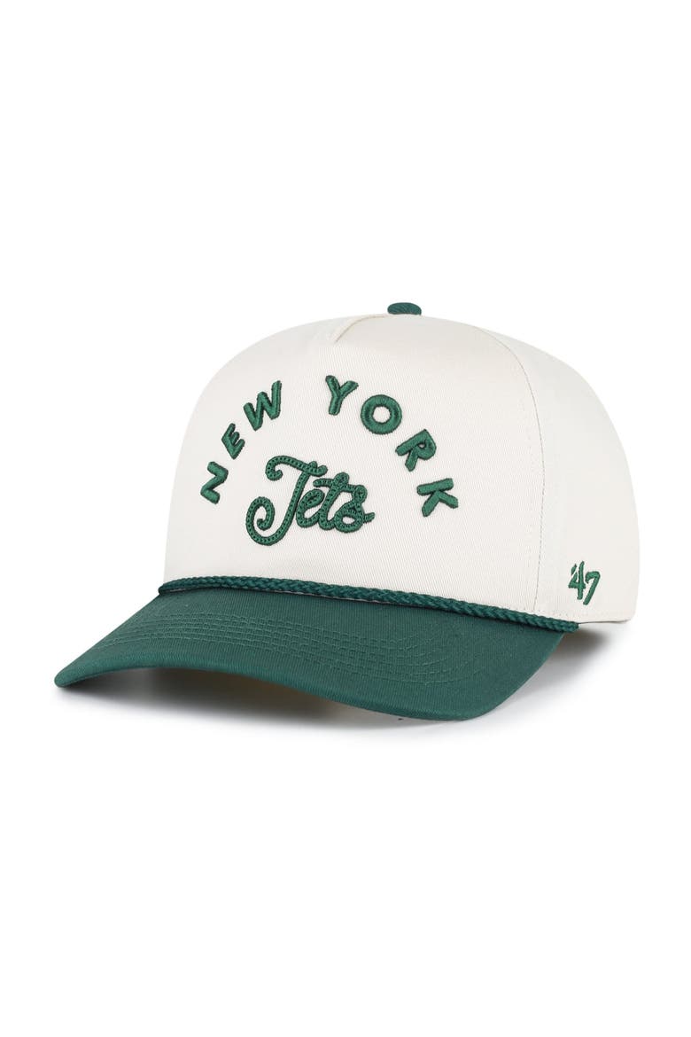 Women's '47 Natural New York Jets Rope Script Hitch Adjustable Hat, Main, color, Natural