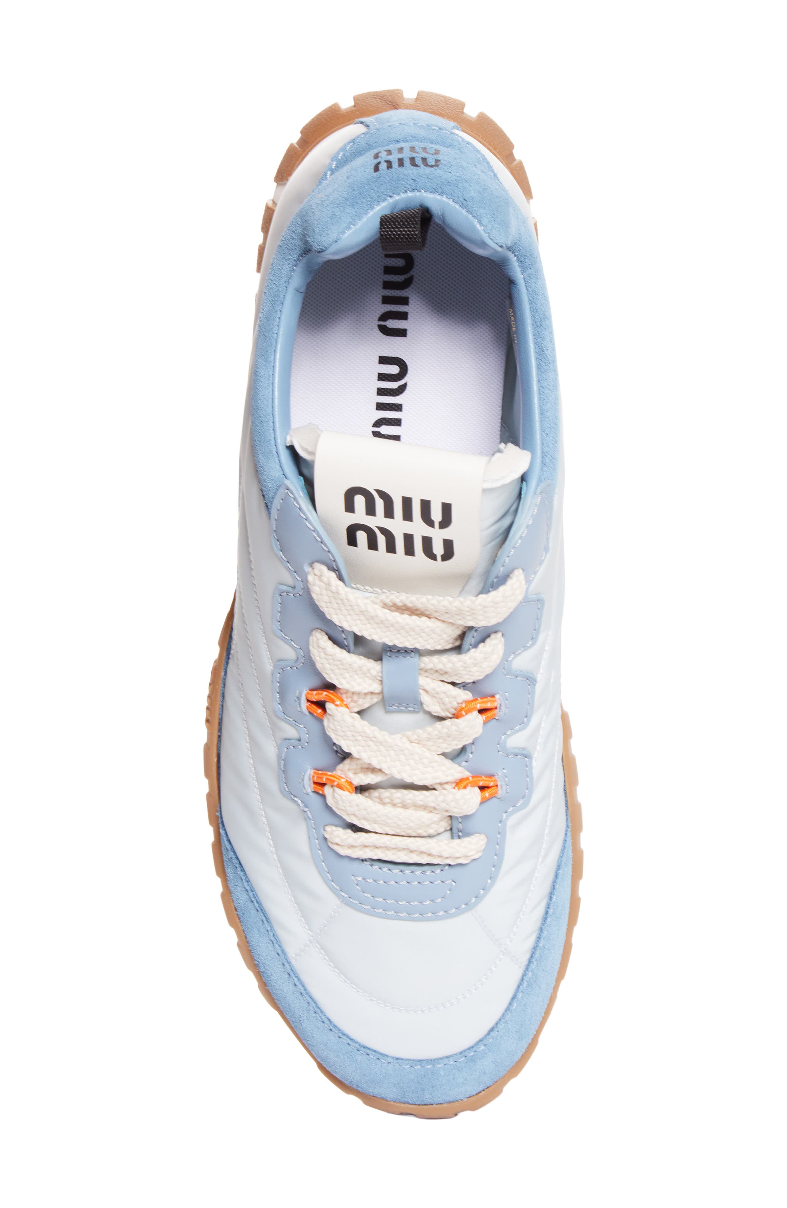 Miu Miu Tyre Quilted Sport Sneaker, Alternate, color, 