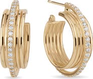 LANA Kinetic 14K Gold Diamond Huggies