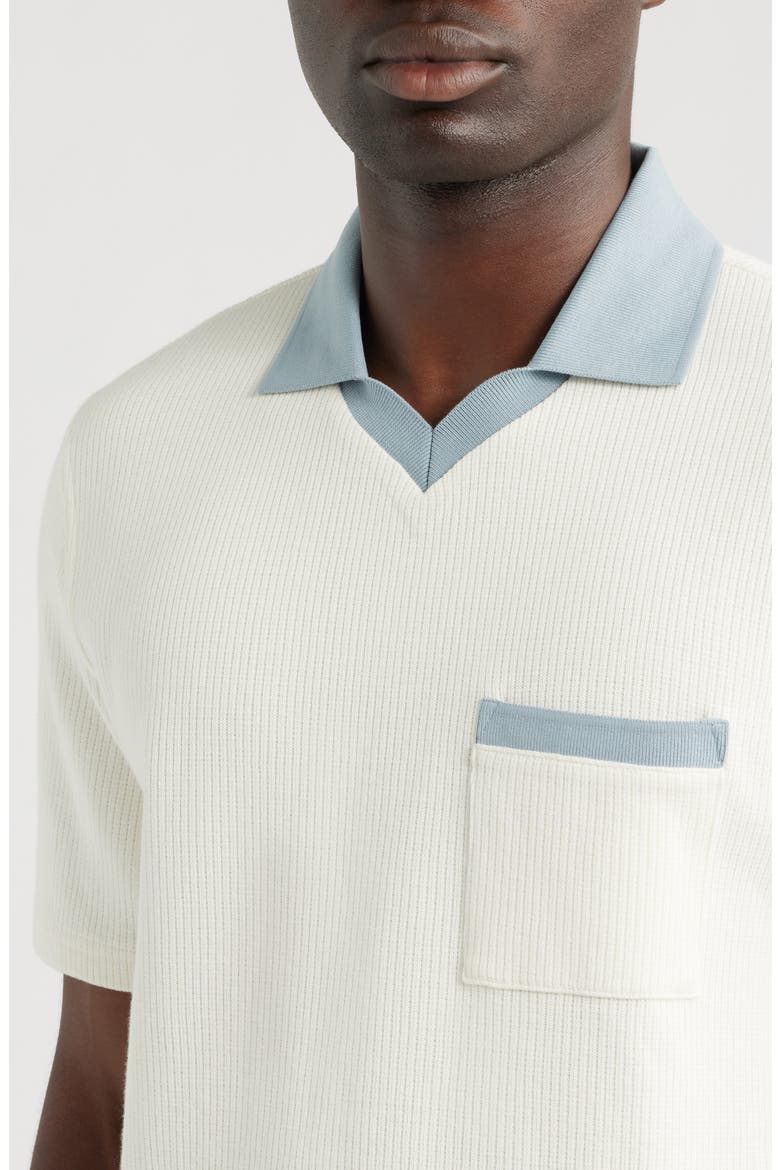 Pendal Organic Cotton Polo, Alternate, color, ECRU / BLUE