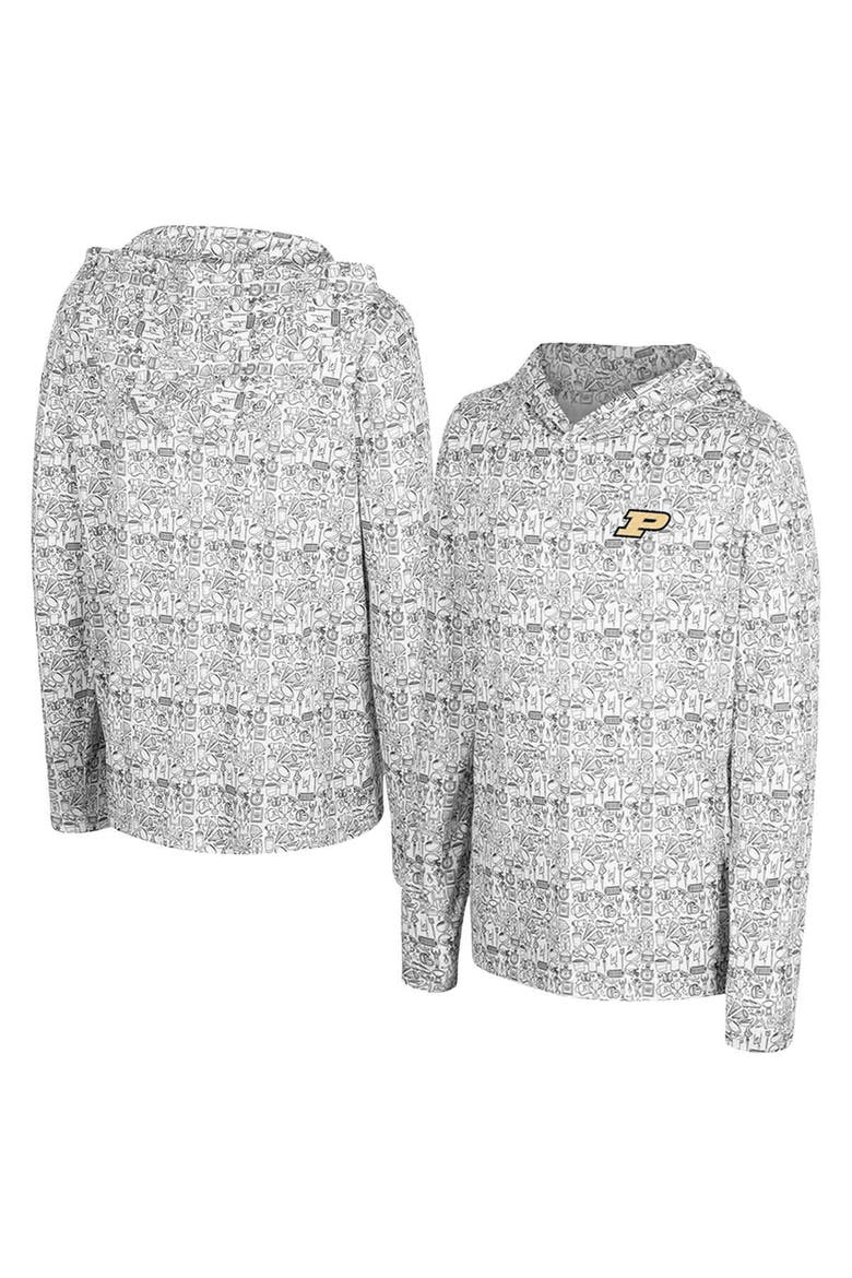 Youth Colosseum Black Purdue Boilermakers All-Over Print Hoodie, Alternate, color, Black
