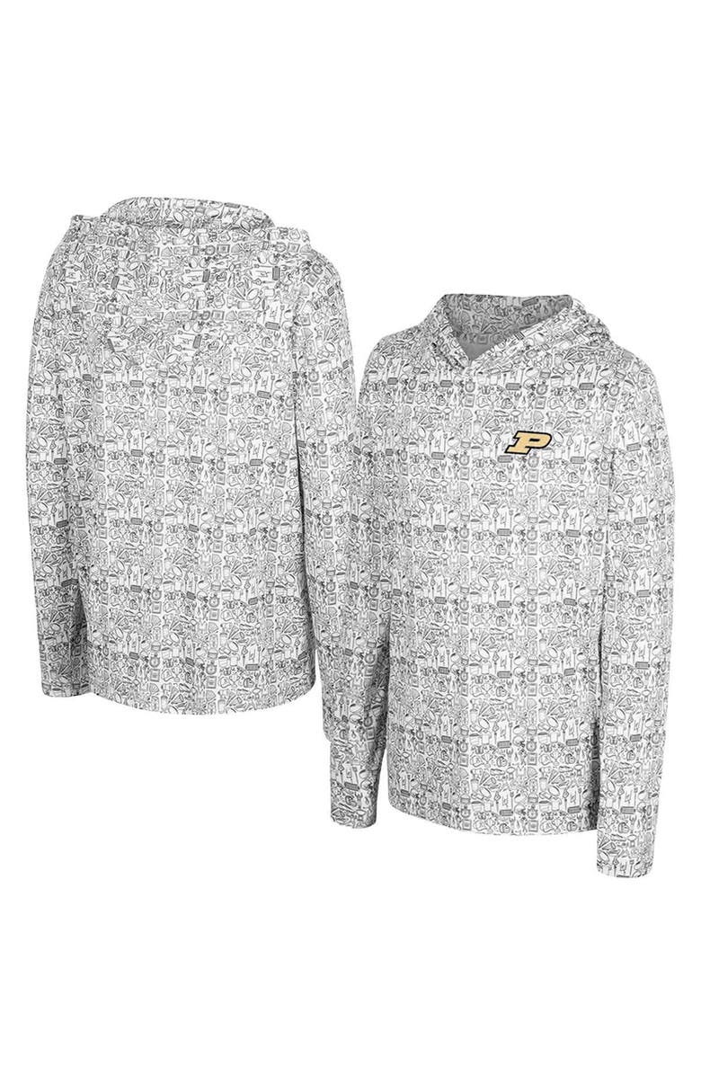 COLOSSEUM Youth Colosseum Black Purdue Boilermakers All-Over Print Hoodie, Alternate, color, Black