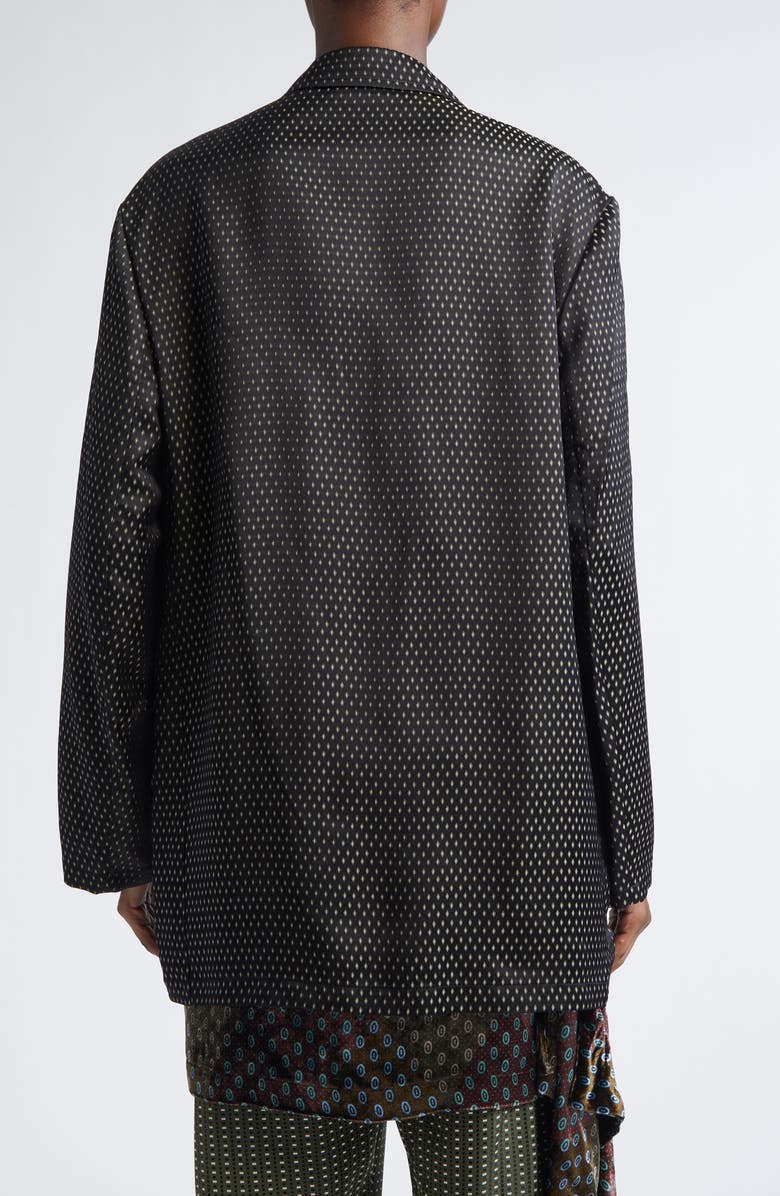Dries Van Noten Bastis Ikat Jacquard Blazer, Alternate, color, Black