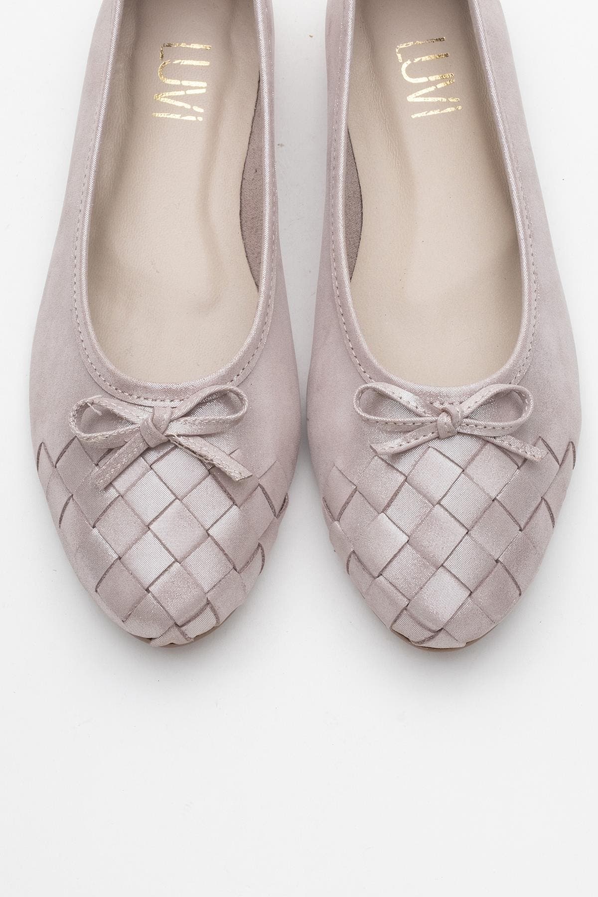 Nopos Leather Cap Toe Ballet Flat, Alternate, color, Beige