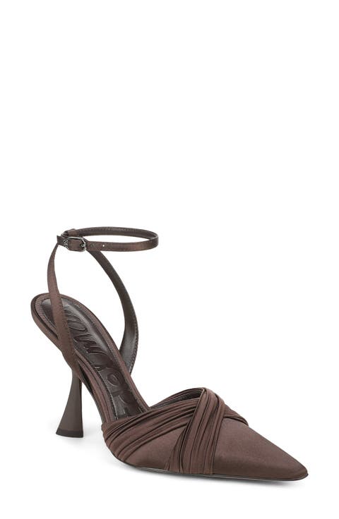 Patrice Pointed Toe Ankle Strap Pump