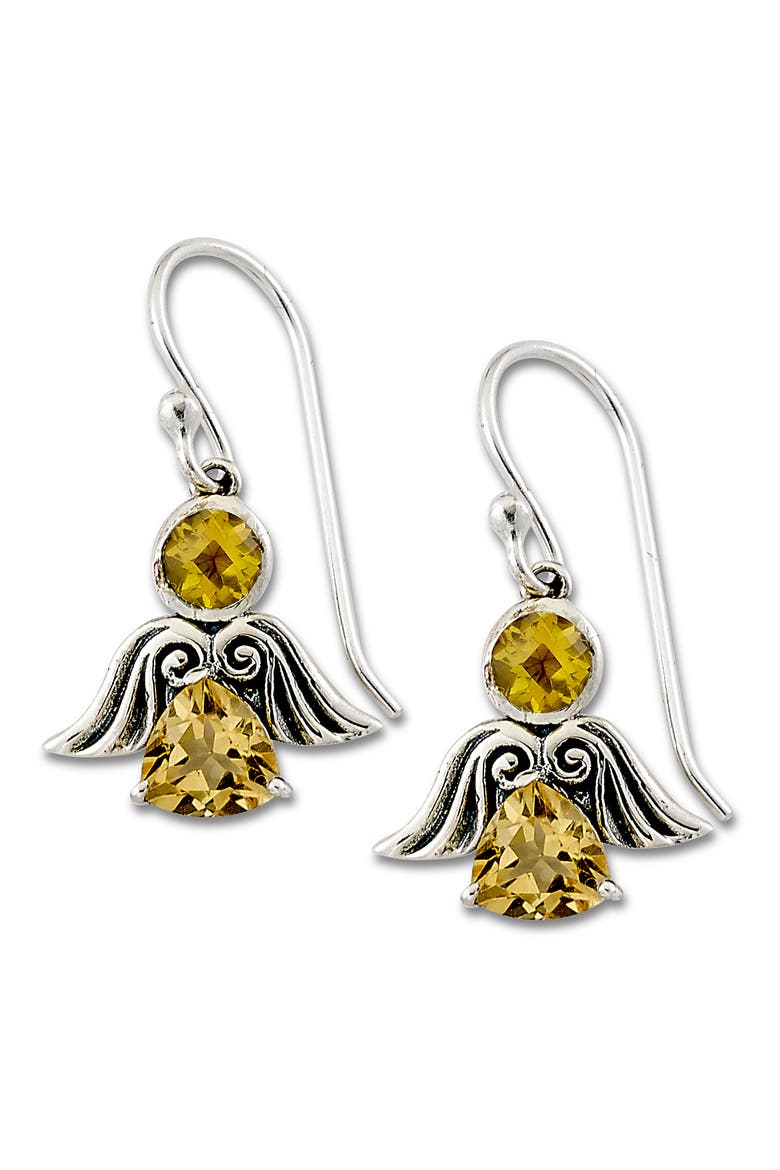 Angel Drop Earrings, Main, color, YELLOW