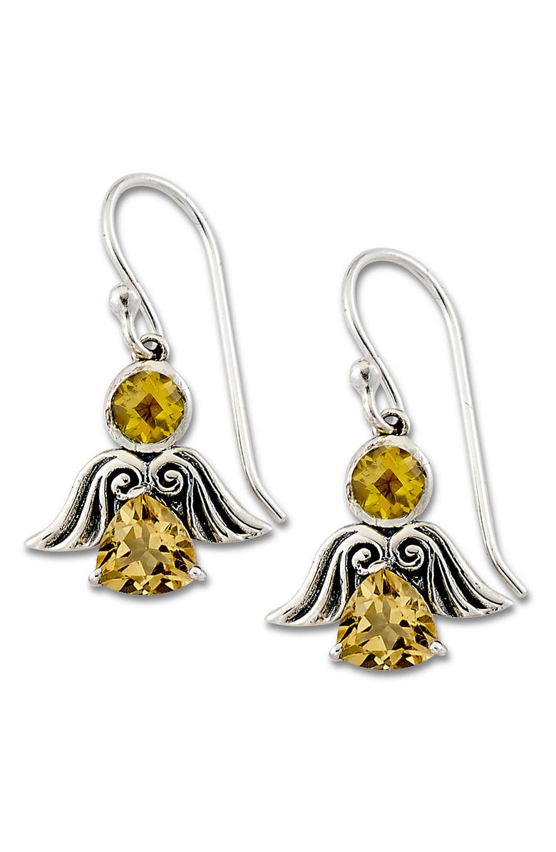 SAMUEL B. Angel Drop Earrings, Main, color, Yellow