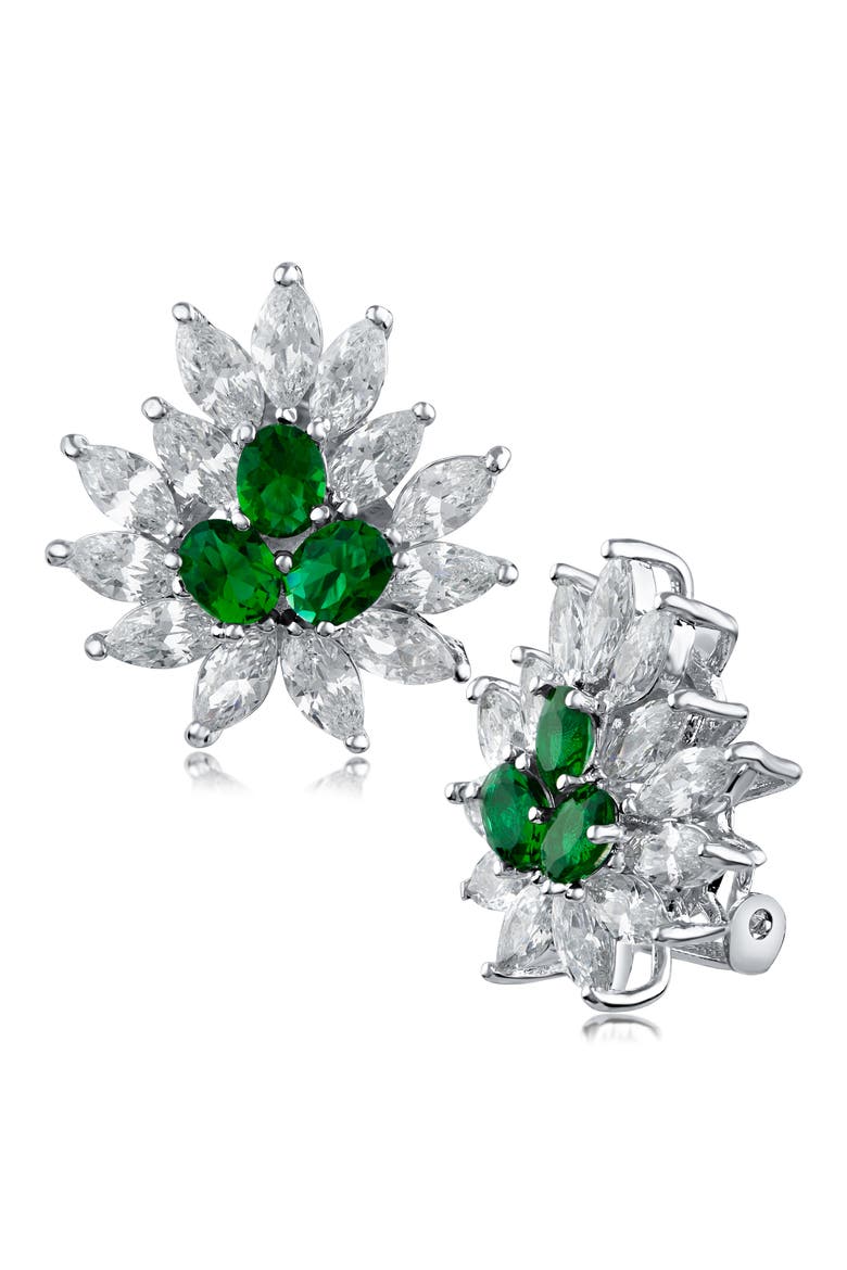 Marquis Cluster CZ Earrings, Main, color, CLEAR/ GOLD