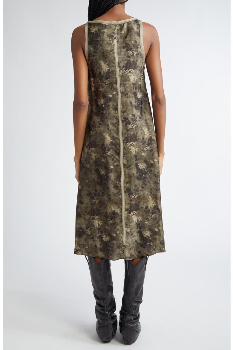 Taped Tank Dress, Alternate, color, OLIVE FLORAL