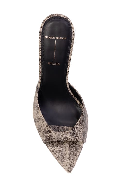 Black Suede Studio Brea Pointed Toe Sandal In Ash Distressed