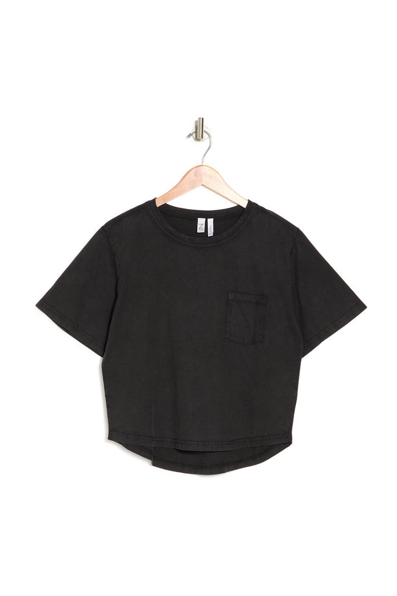 Fade In Washed Short Sleeve Studio Tee, Alternate, color, BLACK