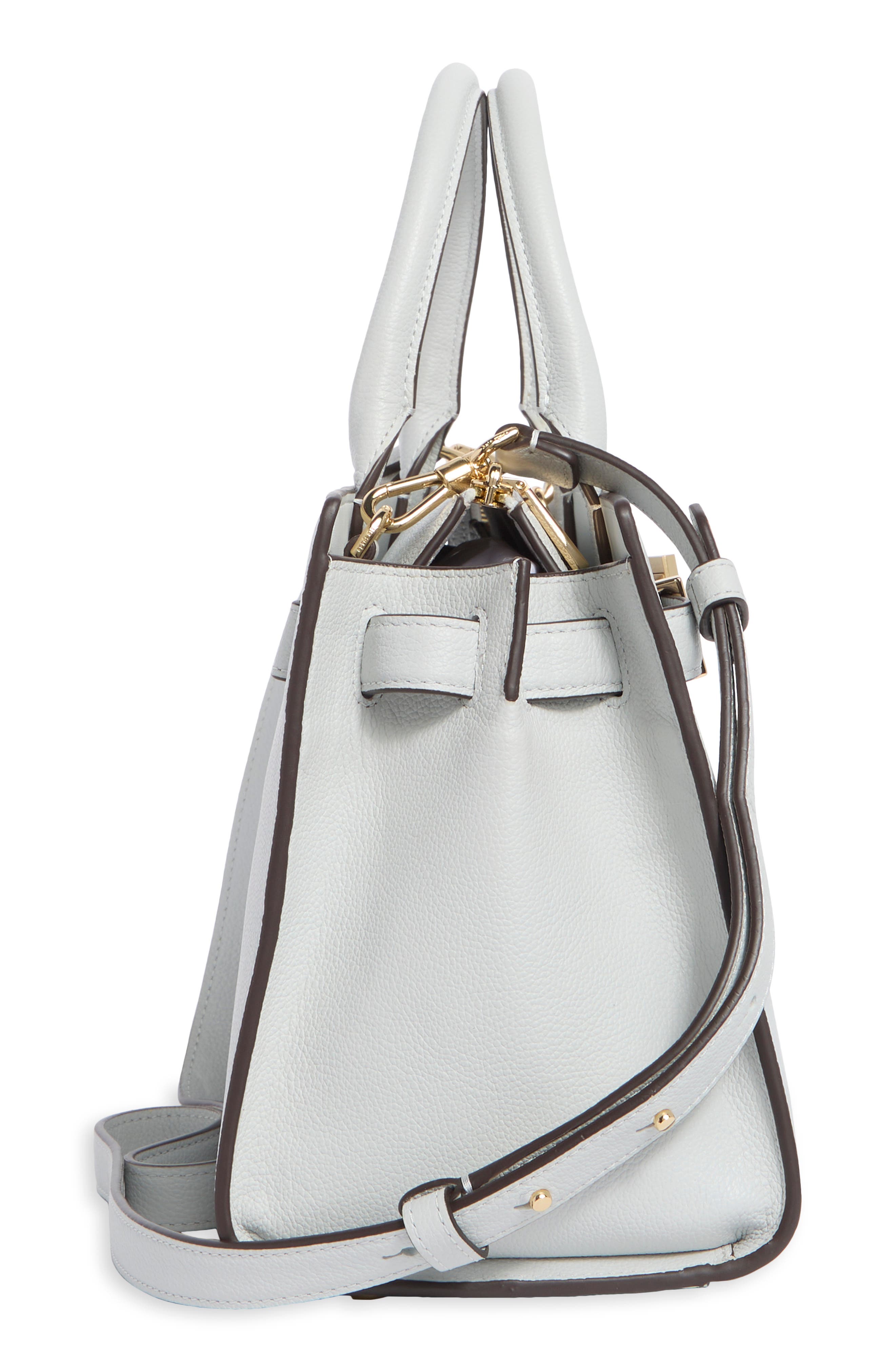 Kate Spade New York medium deco leather satchel, Alternate, color, Stone Path