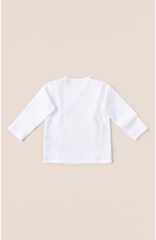 Shop Babycottons Logo Kimono & Pants Set In White